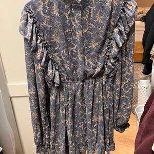 Floral Ruffle Long Sleeve Dress